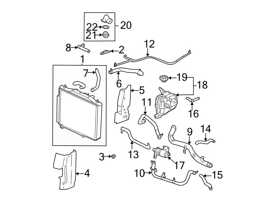 Cadillac CTS Engine Coolant Reservoir 25769371 GM Parts Depot