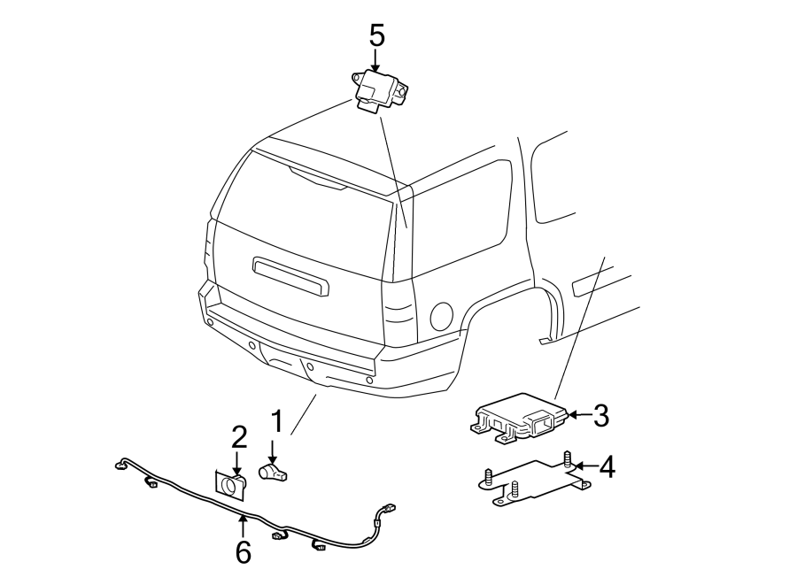 2009 chevrolet tahoe parking aid system wiring harness
