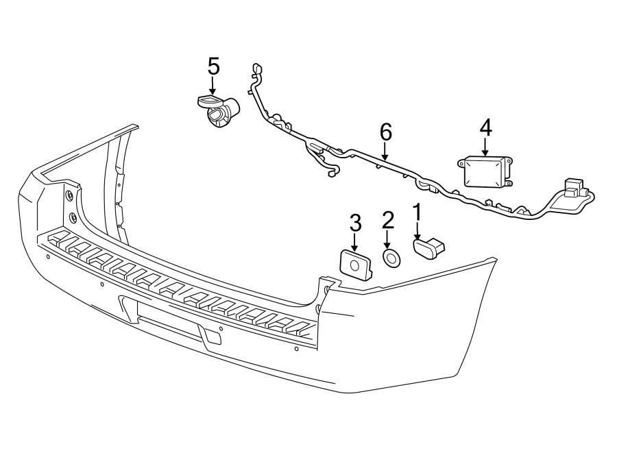 Chevrolet Tahoe Parking Aid System Wiring Harness. Wire harness