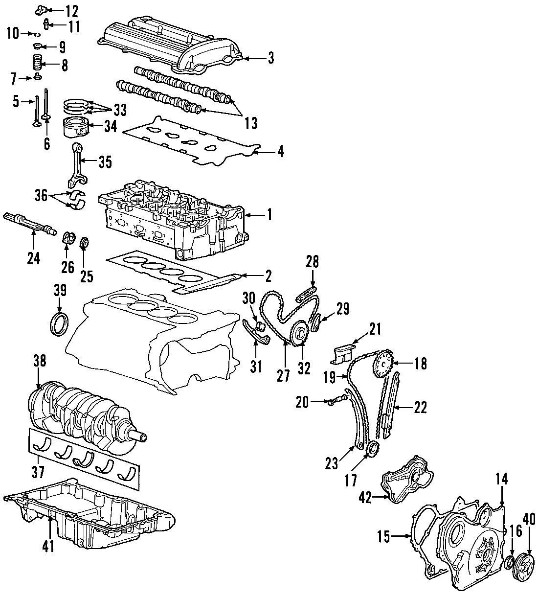 Pontiac G5 Engine Cylinder Head Gasket Set G5 2 2l Ion